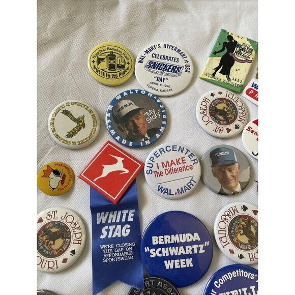 Vintage Pinback Button Collection - 30 Pcs - Wm. Dalton St. Joseph & More - Picture 2 of 12